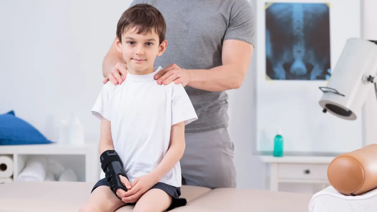 child grows with proper posture